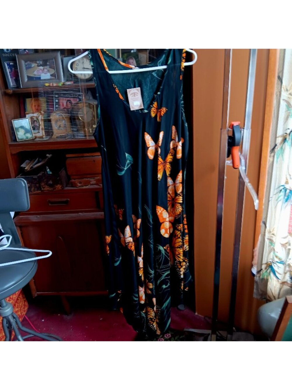 NWT Kathmandu Imports Butterfly Print Sleeveless Rayon Dress Standard Size L